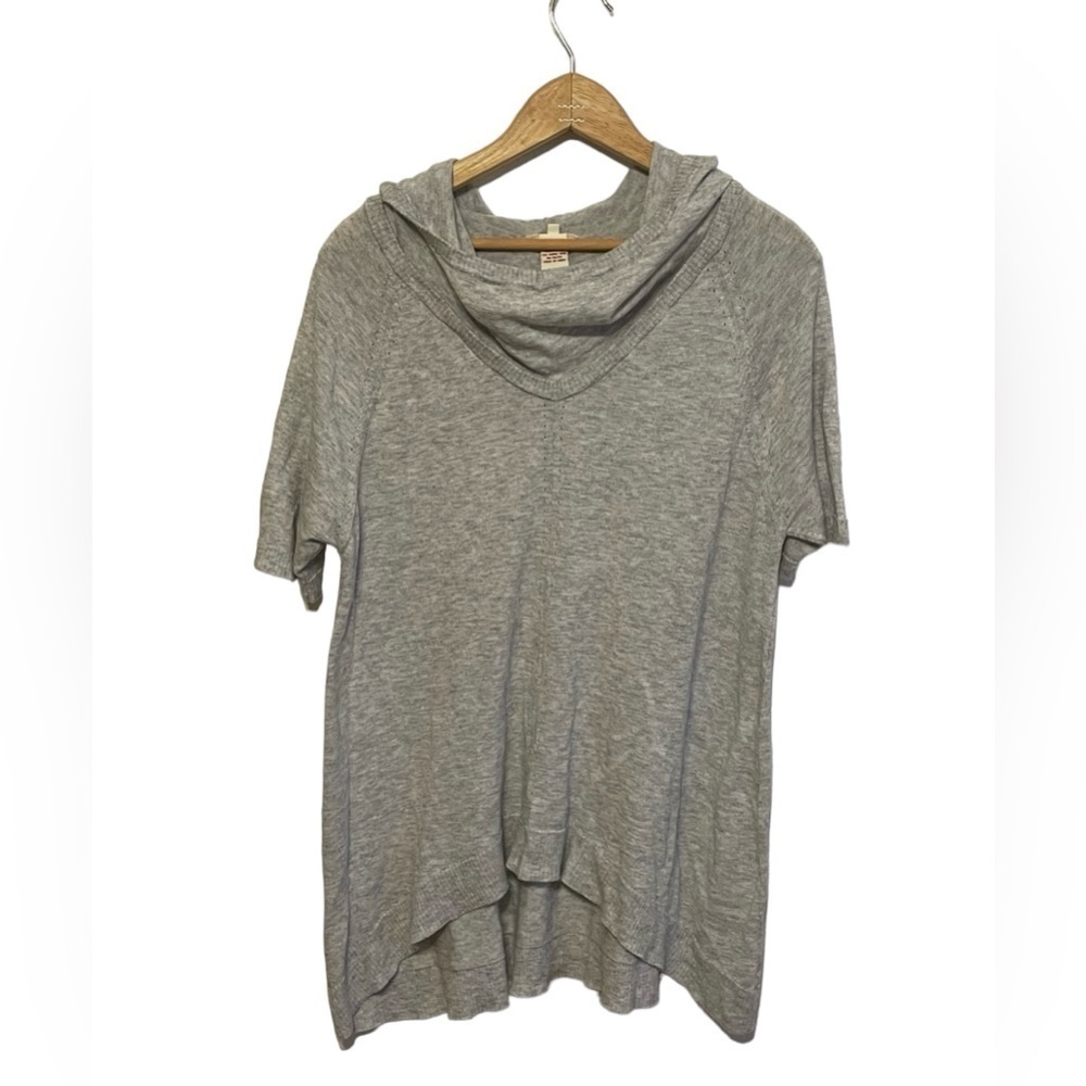 Sundance Cowl Neck Hooded Short Sleeve Sweater Size Medium